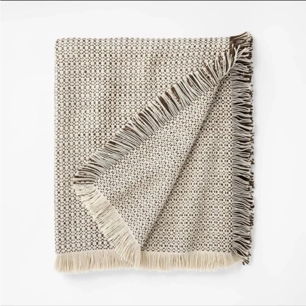 Studio McGee Textural Woven Throw Brown/ Cream-Threshold - Picture 1 of 5